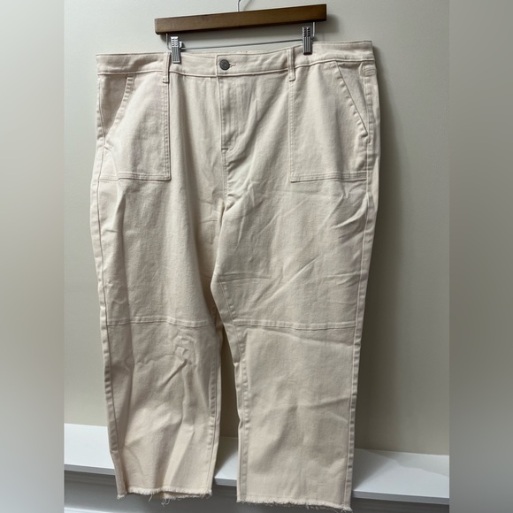 24 W 🆕 Utility Straight High Wasted Crop Pants - Picture 1 of 9
